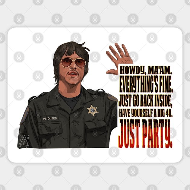 Cabin Fever: Just Party Sticker by 51Deesigns